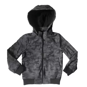 Urban Republic Boys Jacket Kids Coat Size M 10/12 Gray Black Zip Up Fleece Hood - Picture 1 of 9