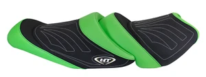 Hydro-Turf Seat Cover for Kawasaki STX 160LX 2020 Black Suede/Green CF/White Em - Picture 1 of 6