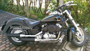 SELLA SEAT SITZBANK ASIENTO SADDLE PANEBIANCO DRAGSTAR XVS 650 CLASSIC CUSTOM  - Picture 1 of 3