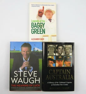 3x Cricket Books Steve Waugh Legends of the Baggy Green Captain Australia Sport - Picture 1 of 3