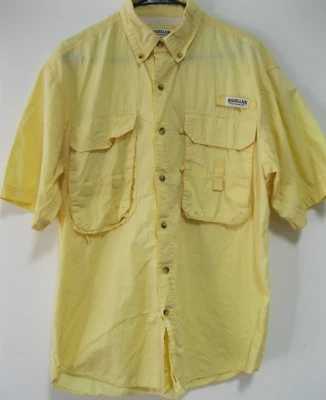 MEN'S MAGELLAN SPORTSWEAR  YELLOW  SHORT SLEEVE SHIRT  SIZE  MEDIUM  BUTTON DOWN - Image 1 of 4