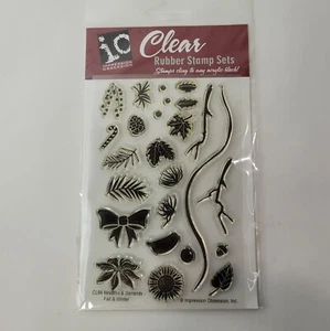 Impression Obsession IO Stamps Wreath & Garlands Fall Winter Clear Candy Cane - Picture 1 of 3