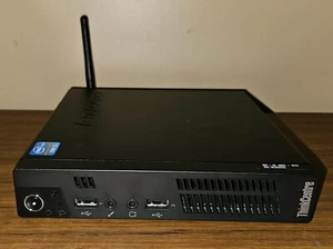 Lenovo Tiny Mini Desktop Windows 10 Pro 8GB 500GB HDD WiFi Intel i5-3470T M72e - Picture 1 of 4