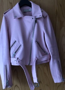 Damen Kunstleder Jacke Kurz Größe M - Bild 1 von 4