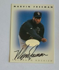 1996 Leaf Signature Series Marvin Freeman Colorado Rockies - Auto
