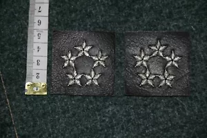 ESTADOS UNIDOS CINCO 5 ESTRELLAS GENERAL LINGOTES ALAMBRE RANGO EN CUERO MARRÓN - Imagen 1 de 1