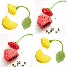 Filtro Colino silicone infusore Tisana, Thè, infusi forma Frutto Limone, Fragola