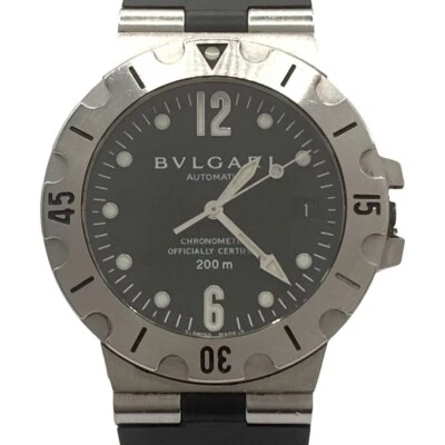 Bvlgari Diagono Scuba Steel Black Dial Mens Diver Watch SD38S D12676 (for parts) - Image 1 of 4