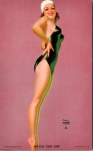 PINUP MUTOSCOPIO - "WATCH THIS ONE" - MORAN - HG - TARJETA ARCADE VINTAGE - Imagen 1 de 2