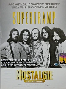 PUBLICITÉ DE PRESSE 2011 NOSTALGIE LA LÉGENDE - SUPERTRAMP - Foto 1 di 1