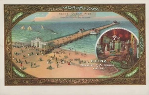 Heinz Ocean Pier - Atlantic City, New Jersey - Unposted litho - Foto 1 di 3