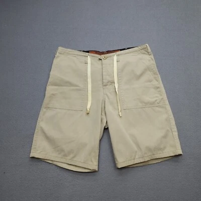 Abercrombie & Fitch Chino Shorts Men's M (32) Beige Button Fly Drawstrings Y2K - Image 1 of 4