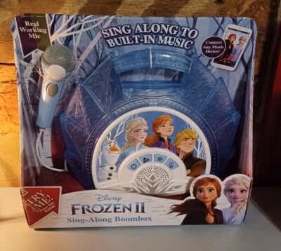 Disney Frozen Sing Along Boom Box Speaker with Microphone - Brand New - Image 1 of 2