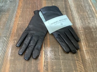 New WOMEN’S FOWNES BROTHERS BROWN LEATHER GLOVES TOUCHSCREEN COMPATIBLE sz S/M - Image 1 of 4