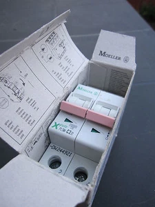 EATON MEM MOELLER PLSM-C4/2 4 AMP ZWEIPOLIGER MCB-SCHUTZSCHALTER. PLSM C4 2MW - Bild 1 von 6