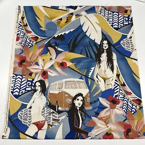 OOP selten Mavericks Alexander Henry 23" x 43" volle Wiederholung Baumwollstoff Strand - Bild 1 von 5
