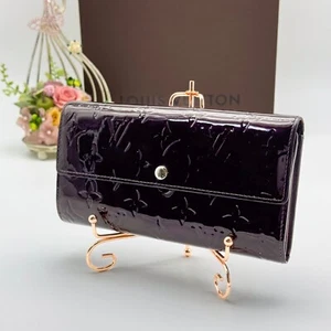 Louis Vuitton Vernis Portefeuille Sarah Wallet Amarante M93524 Auth TN0190 BOX - Picture 1 of 20