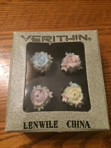 Lenwile China Verithin Salt Pepper Shakers (4) - Ardalt Japan - New in Box - Picture 1 of 3
