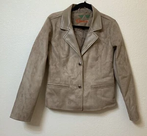 a collezioni Suede Womens Jacket Brown Color Size M - Picture 1 of 8