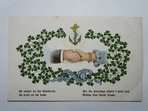 IRE23 - c1910 "BROCHE DE MANOS DE ERIN" Irlanda Amistad Poema Postal - Imagen 1 de 2