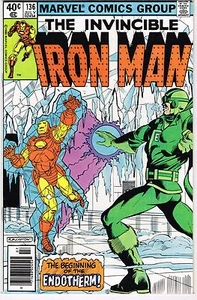 INVINCIBLE IRON MAN #136 MARVEL COMICS 1980 VF+ UNREAD BOB LAYTON ART BRIGHT - Imagen 1 de 2