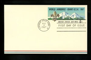 US FDC #UXC7 None 1967 ID World Jamboree Boy Scouts America BSA Airmail Card - Picture 1 of 2