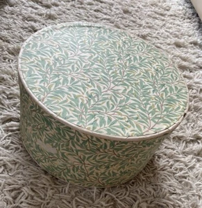Vintage Hutschachtel Seasons Inc. Floral grün creme botanisch 90er 90s - Bild 1 von 9