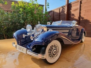 VINTAGE MERCEDES-BENZ 500K TYP SPECIALROADSTER 1936 MAISTO 1:18 SCALE MODEL CAR - Picture 1 of 14