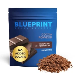 Blueprint Bryan Johnson Non Dairy Cocoa Powder - 7.5% Flavanols, 100% Pure Cocoa - Picture 1 of 6