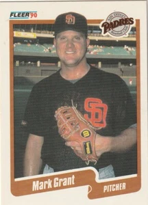 FREE SHIPPING-MINT-1990 Fleer Mark Grant #156 PADRES PLUS BONUS CARDS - Picture 1 of 1