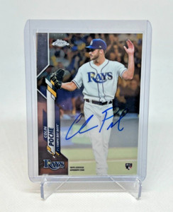2020 Topps Chrome Colin Poche RC On Card Auto #RA-CPO Rays