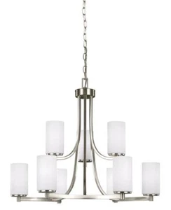 Sea Gull Hettinger 30" 9 Light Chandelier, Brushed Nickel, 3139109-962 - Picture 1 of 1