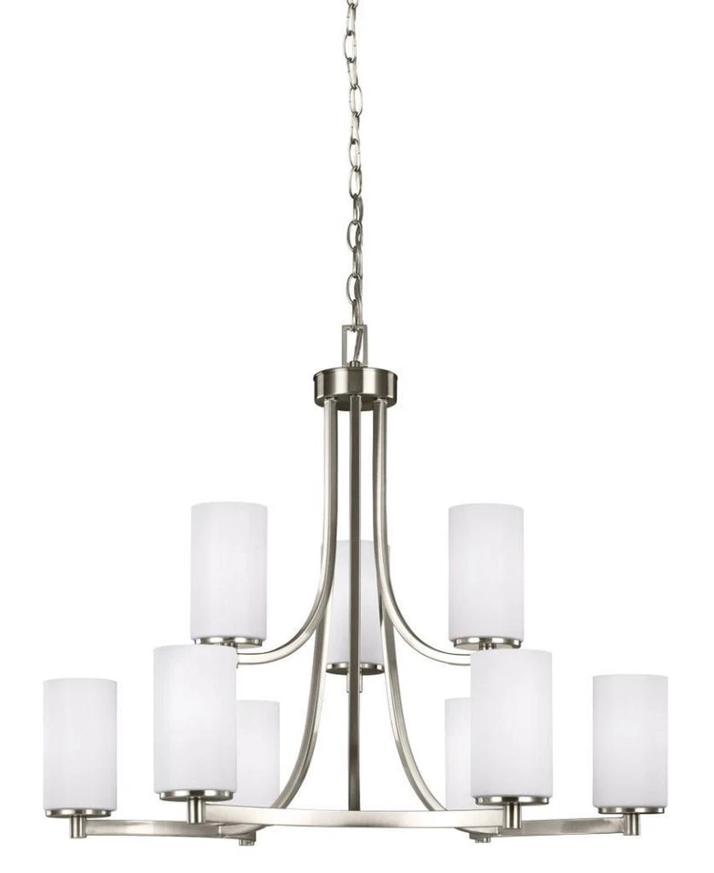 Sea Gull Hettinger 30" 9 Light Chandelier, Brushed Nickel, 3139109-962 - Image 1 of 1