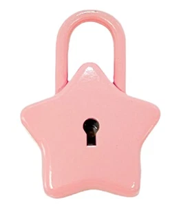 Star Padlock Lock For Pendant Charm Choker Necklace Punk Goth Valentine - Picture 1 of 12
