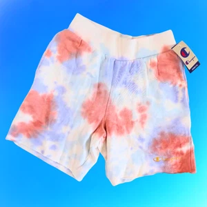 NWT Champion Mens 6 inch Sport Shorts Blue Red XS Large Tie Dye Pockets - Picture 1 of 8