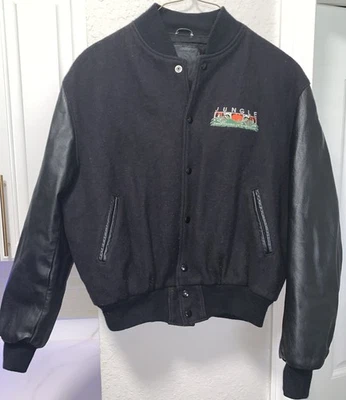 Vintage Golden Bear Leather Wool Tiger Eyes Varsity Jacket Size XL USA - Image 1 of 4