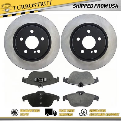 Kit de pastillas de freno rotores de freno traseros OE para Mercedes-Benz E550 2010 2011 5,5 L Foto 1 de 2