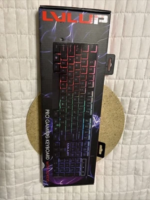 Teclado para juegos Lvlup Pro con teclas LED LU734 negro - nuevo en caja Foto 1 de 4