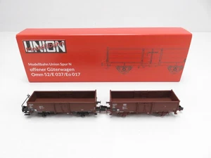 (RBT527) Modellbahn-Union N-G52002 2er-Set off. Güterwagen Omm 52 der DB, DC,... - Bild 1 von 10