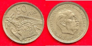 SPANIEN . 50 PESETAS 1957 Stern 60. 1960 - Bild 1 von 1