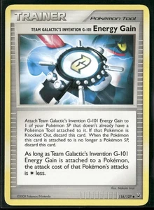 Pokémon * Equipo Invención Galáctica G-101 Ganancia de Energía #116/127 * Platino * Casi Nuevo - Imagen 1 de 2