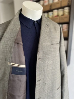 Jaqueta Blazer BURBERRY Masculina Tamanho 46R Marrom Kensington 100% Lã Casaco Esportivo Antigo - Imagem 1 de 4