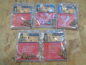 Tornillos ranurados para madera de latón NOS, cabeza plana, 5/8 x 5 - Imagen 1 de 3