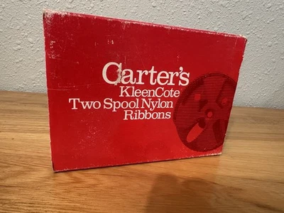 Cinta de máquina de escribir Carter’s vintage dos carretes - negra 9/16 pulgadas x 18 yardas 63445 Foto 1 de 4