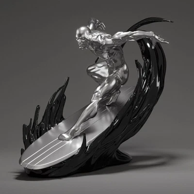 Estatua personalizada Marvel Silver Surfer escala 1/4. Nuevo, nunca abierto. Muy raro Foto 1 de 4