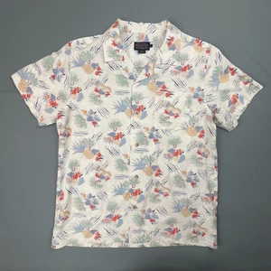 Pendleton Hawaiian Shirt Mens Large Short Sleeve Button-Up Casual Hula Floral - Picture 1 of 6