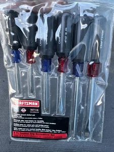 Sears Craftsman USA Nos 6pc Cushion Grip Screwdriver Set 47116 Pratt Read Rare - Picture 1 of 20