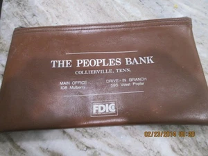 The Peoples Bank Collierville, Tn. Geldbeutel mit Reißverschluss - Bild 1 von 2