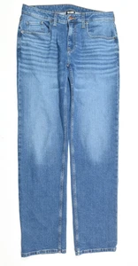 True Classic Jeans Mens 33x34 Blue Fade Straight Leg Slim Fit Cotton Denim - Picture 1 of 13