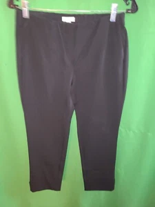 7922) NWOT J JILL 4 Petite Premium Bi Stretch black heavy cotton pants crop 4P - Picture 1 of 8
